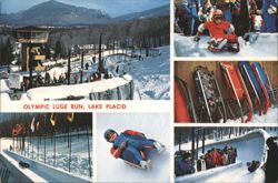 Olympic Luge Run, Lake Placid Postcard