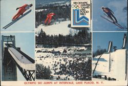 Olympic Ski Jumps at Intervale, Lake Placid, N.Y. Postcard