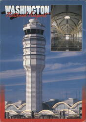 Washington National Airport: New Tower and National Hall Postcard