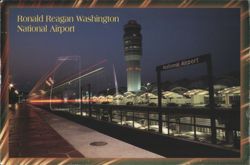Ronald Reagan Washington National Airport at Night Postcard