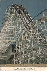 Rebel Yell Coaster, Kings Dominion Postcard
