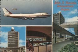 John F. Kennedy Airport: Boeing 747 & Terminal Views Postcard