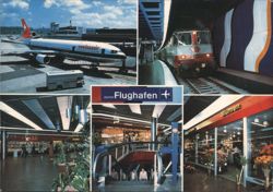 Zurich Airport (Flughafen) - Swissair, Train, Interior Postcard