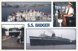 S.S. BADGER - STEAMER "43" Postcard