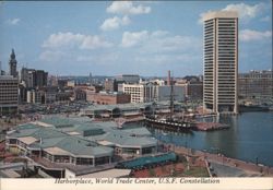 Harborplace, World Trade Center, U.S.F. Constellation Postcard