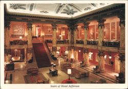 Stairs of Hotel Jefferson, The South's Most Renowned Lobby Postcard