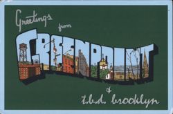 Greetings from Greenpoint, t.b.d. brooklyn Beer Garden Postcard