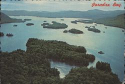 Paradise Bay on Lake George, View of Numerous Islands Postcard