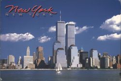 New York Skyline with Twin Towers Postcard