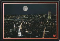 Moon Over Manhattan, New York Postcard
