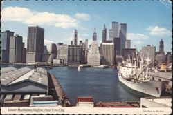 Lower Manhattan Skyline, New York City Postcard