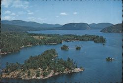 Northern Lake George, Cooks and Waltonian Islands, Friends Pt. Postcard
