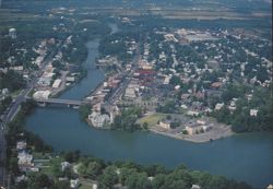 Aerial View of Seneca Falls, NY Postcard