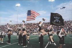 Rabble Rousers Cheer West Point Football at Michie Stadium Postcard