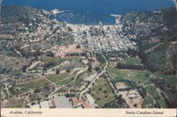 Aerial View of Avalon, Santa Catalina Island, California Postcard
