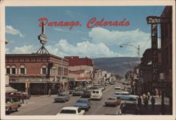 View to the North on Main Street, Durango Postcard