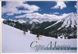 Skiers at Copper Mountain, Copper Bowl Postcard