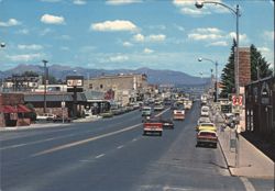 Busy Main Street, Cortez, Colorado Postcard