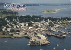 Aerial View of Stonington Borough, Connecticut Postcard