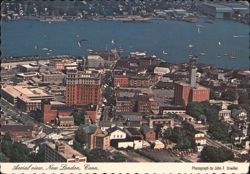 Aerial View, New London, Conn. Postcard