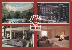The Queensbury Hotel - Pool, Exterior, Lobby & Guest Room Postcard