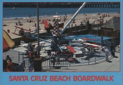 Red Baron Ride at Santa Cruz Beach Boardwalk Postcard