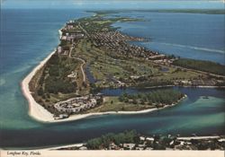 Aerial view looking north on Longboat Key, Florida Postcard