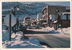Main Street, Park City, Utah in Winter Postcard