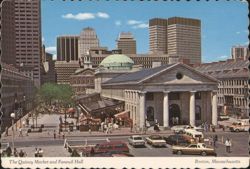 The Quincy Market and Faneuil Hall, Boston Postcard