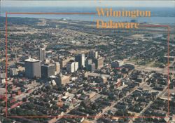 Aerial View of Wilmington, Delaware Postcard