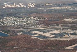 Aerial View of Frackville, PA and Schuylkill Mall Postcard