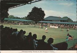 Championship Tennis at the Newport Casino, Bellevue Ave. Postcard