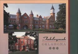 Seminary Hall & Cherokee Capitol Building, Tahlequah, OK Postcard