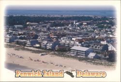 Aerial View of Fenwick Island, Delaware Postcard