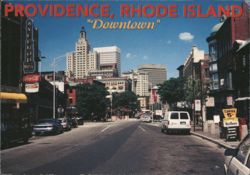 Providence, Rhode Island "Downtown" Postcard