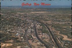 Aerial View of Gallup, New Mexico Postcard