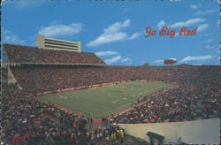 Oklahoma Memorial Stadium Owen Field, Go Big Red Postcard