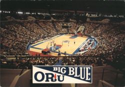 BIG BLUE ORU - Mabee Center Basketball Game Postcard