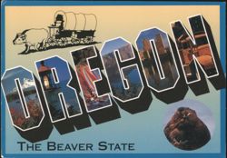 OREGON, The Beaver State Postcard