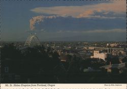 Mt. St. Helens Eruption from Portland, Oregon Postcard