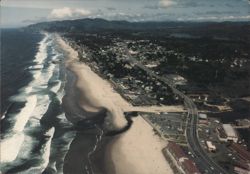 Aerial View of Lincoln City and Coastline, Oregon Postcard