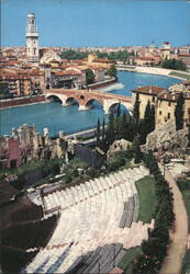 Verona, Teatro Romano and Ponte Pietra Postcard