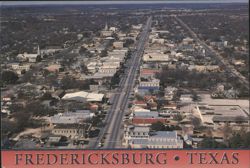 Aerial View of Fredericksburg, Texas Postcard