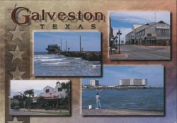Galveston, Texas Scenes Postcard
