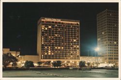 Houston Oaks Hotel and The Galleria at Night Postcard
