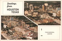 Texas Medical Center, Houston, Texas - Aerial Views Postcard