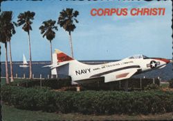 Corpus Christi Navy Naval Air Training Command Plane Postcard