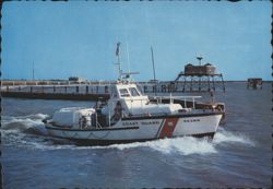 US Coast Guard Boat 44395 Patrolling near Padre Island Postcard