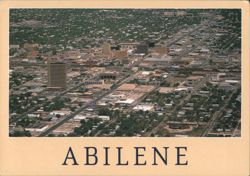 Aerial View of Abilene Postcard