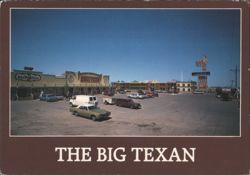 The Big Texan Steak Ranch, Home of The Free 72 oz. Steak Postcard